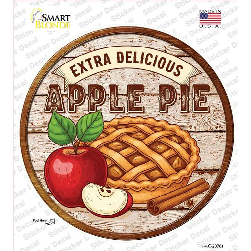 Apple Pie Novelty Circle Sticker Decal C-2078s