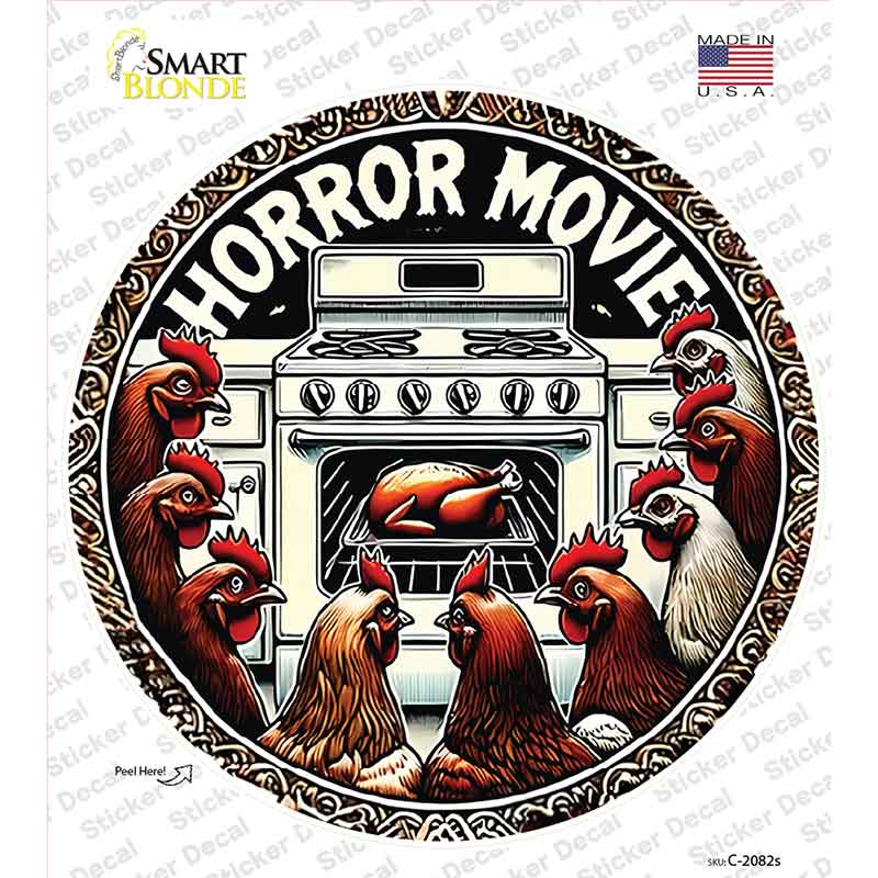 Horror Movie Novelty Circle Sticker Decal C-2082s