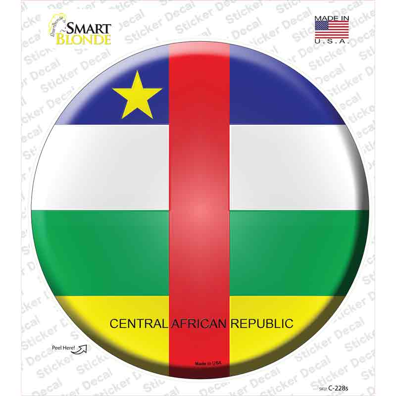 Central African Republic Country Novelty Circle Sticker Decal