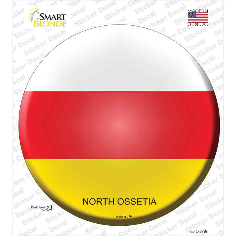 North Ossetia Country Novelty Circle Sticker Decal
