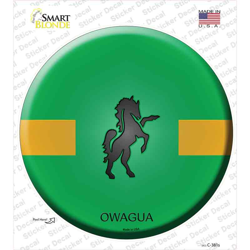 Owagua Country Novelty Circle Sticker Decal
