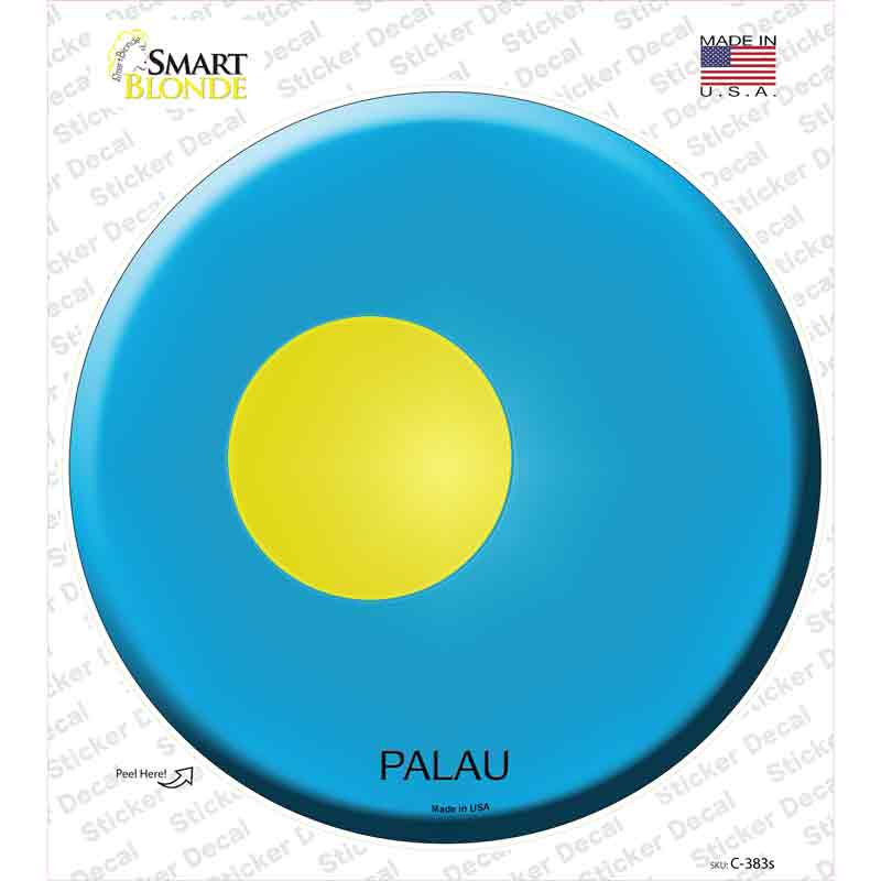 Palau Country Novelty Circle Sticker Decal