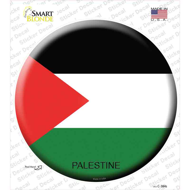 Palestine Country Novelty Circle Sticker Decal