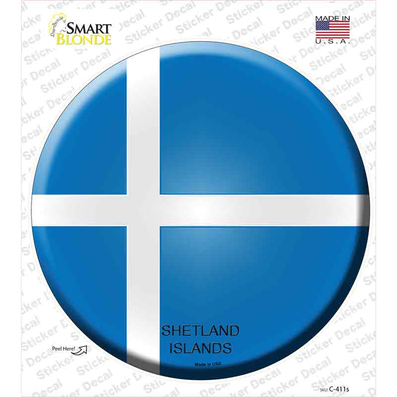 Shetland Islands Country Novelty Circle Sticker Decal