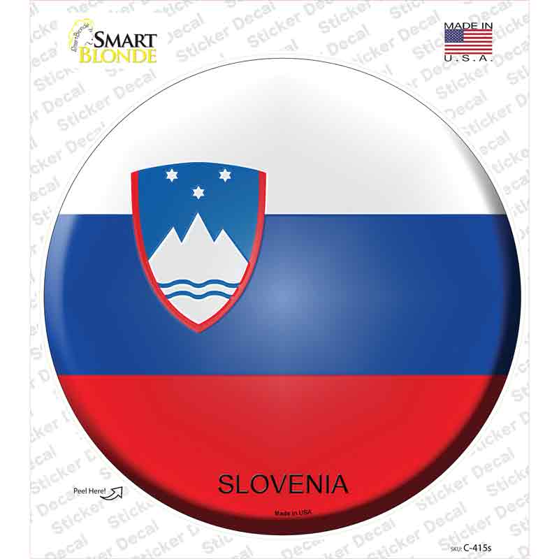 Slovenia Country Novelty Circle Sticker Decal