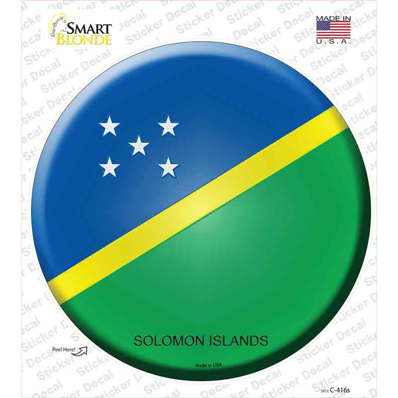 Solomon Islands Country Novelty Circle Sticker Decal