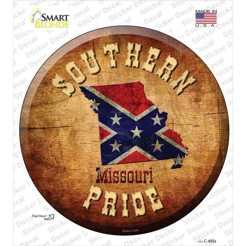 Southern Pride Missouri Novelty Circle Sticker Decal