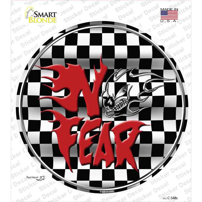 No Fear Novelty Circle Sticker Decal