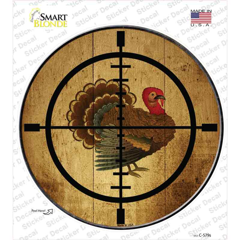 Turkey Hunter Novelty Circle Sticker Decal