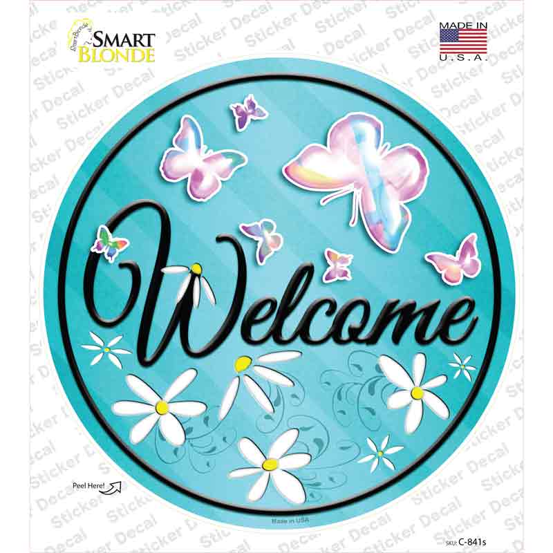 Welcome Novelty Circle Sticker Decal