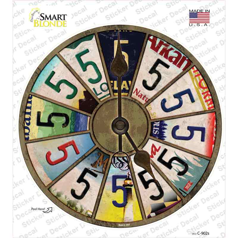 5 Oclock Novelty Circle Sticker Decal