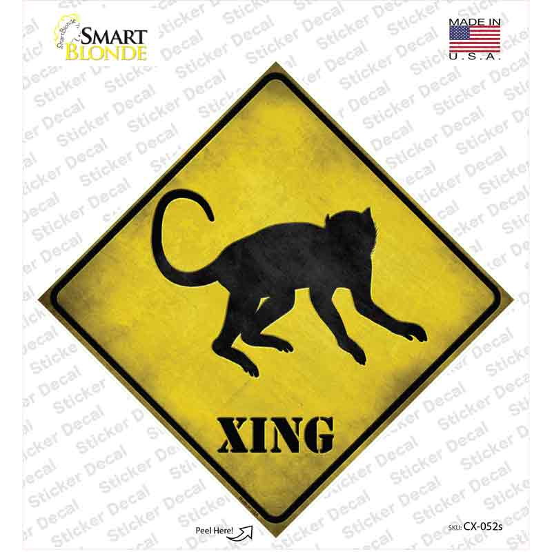 Monkey Xing Novelty Diamond Sticker Decal