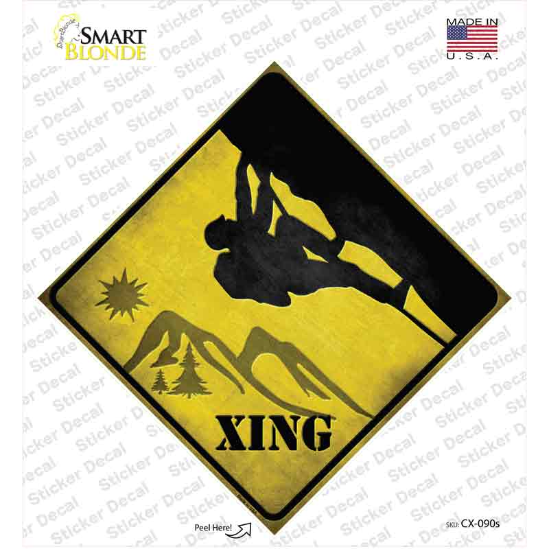 Climbing Xing Novelty Diamond Sticker Decal