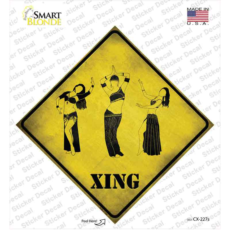 Belly Dancers Xing Novelty Diamond Sticker Decal