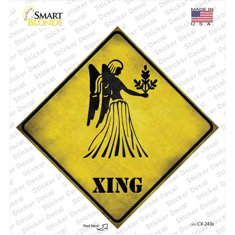Virgo Zodiac Animal Xing Novelty Diamond Sticker Decal