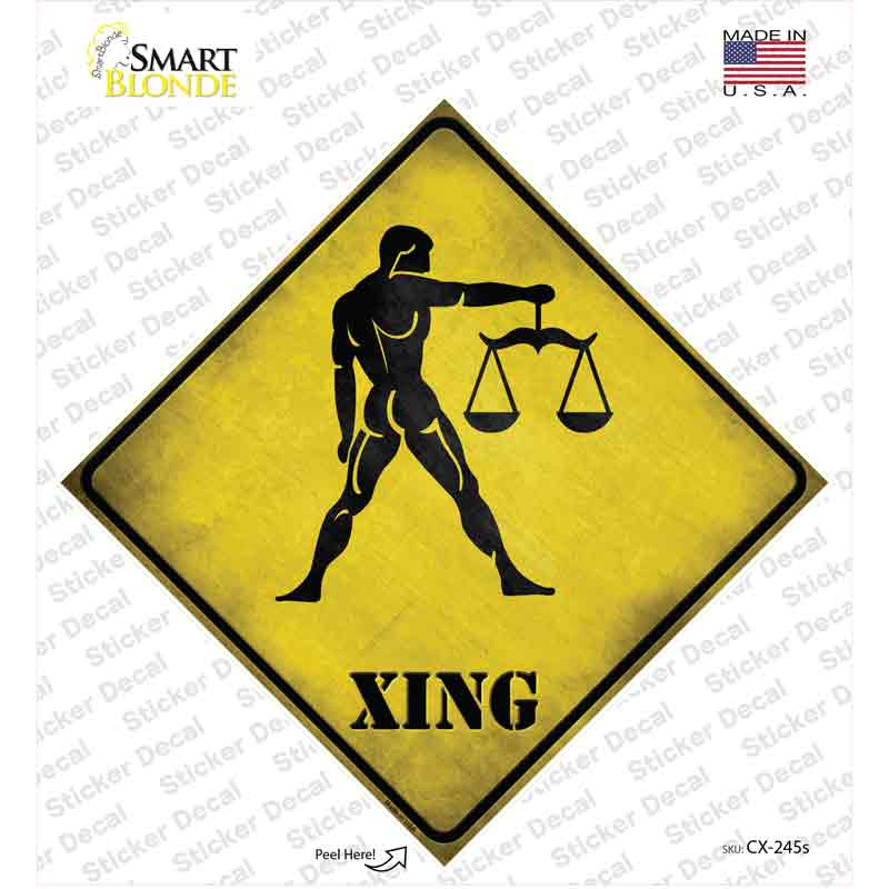 Libra Zodiac Animal Xing Novelty Diamond Sticker Decal