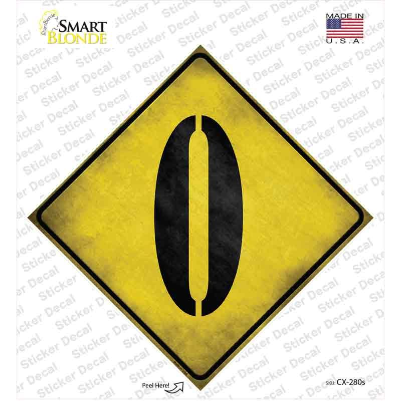 Letter O Xing Novelty Diamond Sticker Decal