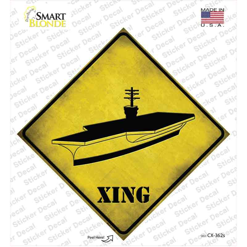 Aircraft Carrier Novelty Diamond Sticker Decal