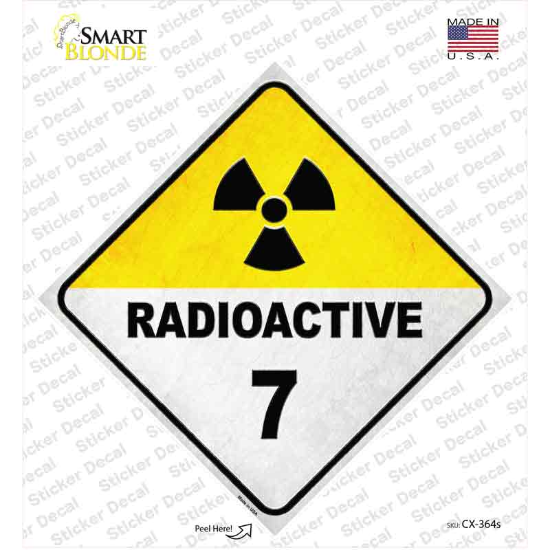 Radioactive 7 Novelty Diamond Sticker Decal