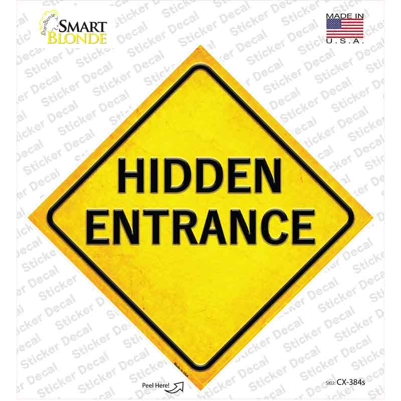 Hidden Entrance Novelty Diamond Sticker Decal