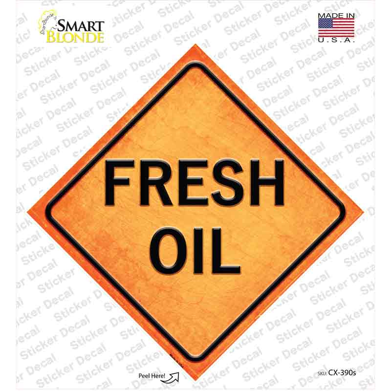 Fresh Oil Novelty Diamond Sticker Decal