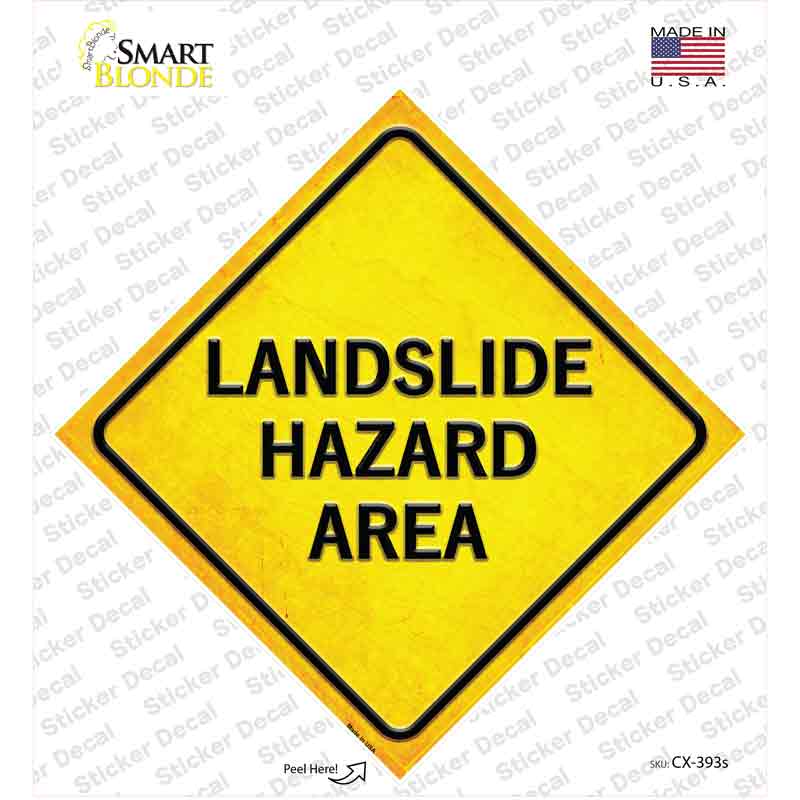 Landslide Diamond Area Novelty Diamond Sticker Decal