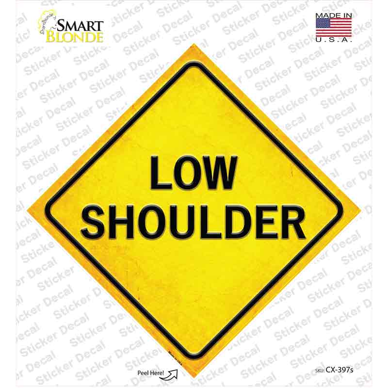 Low Shoulder Novelty Diamond Sticker Decal