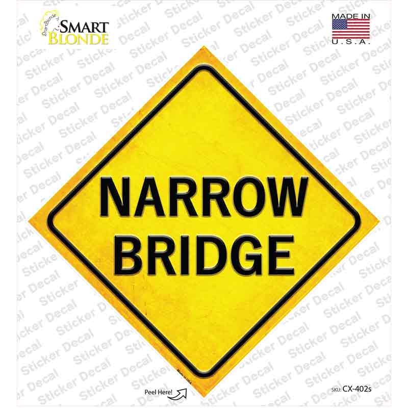 Narrow Bridge Novelty Diamond Sticker Decal