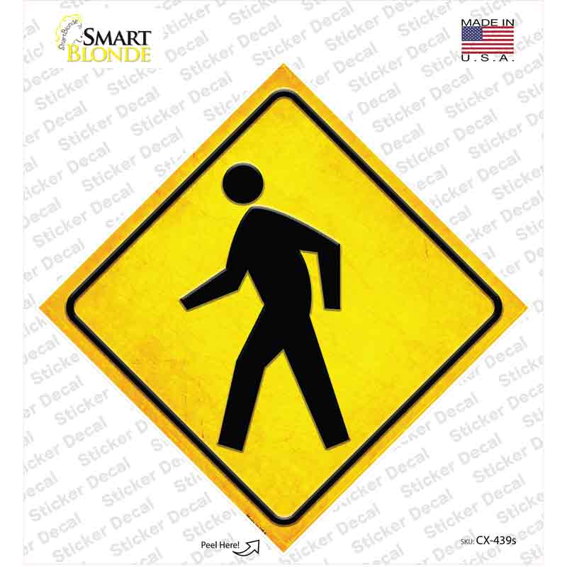 Crosswalk Novelty Diamond Sticker Decal