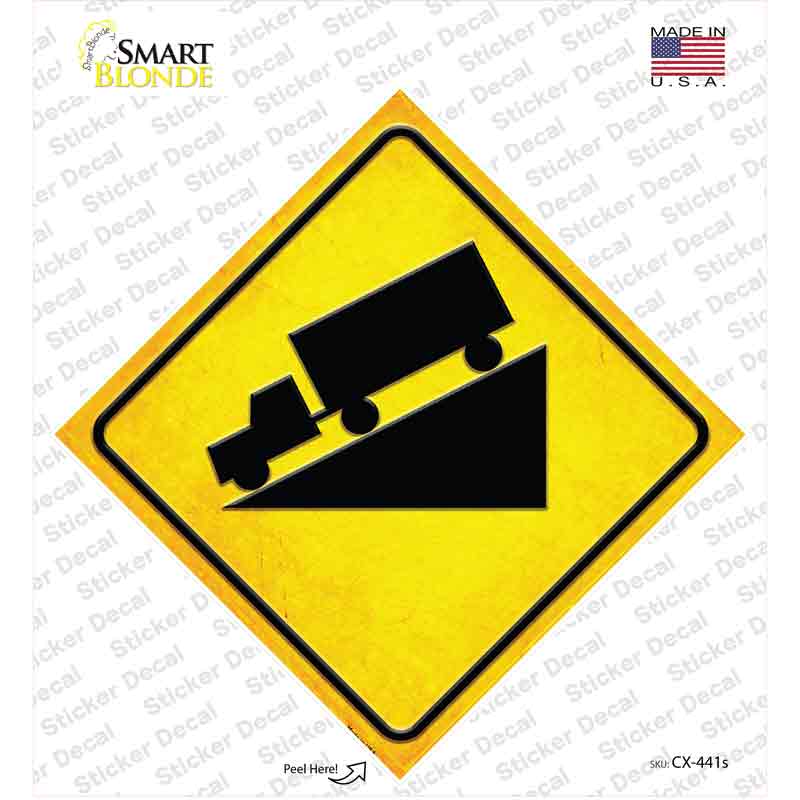 Steep Grade Novelty Diamond Sticker Decal