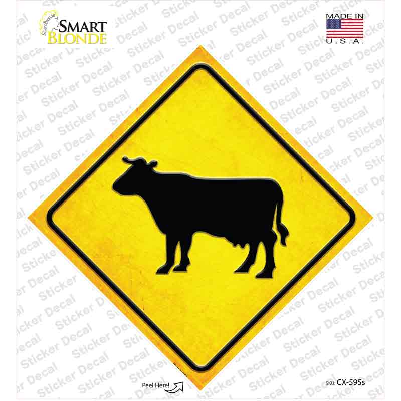 Cow Novelty Diamond Sticker Decal
