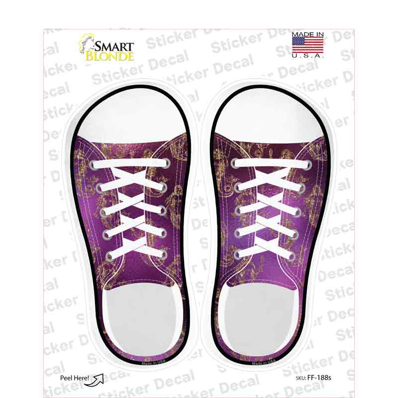 Mermaid Pink Novelty Shoe Outlines Sticker Decal Small
