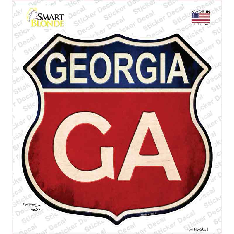 Georgia Novelty Highway Shield Sticker Decal