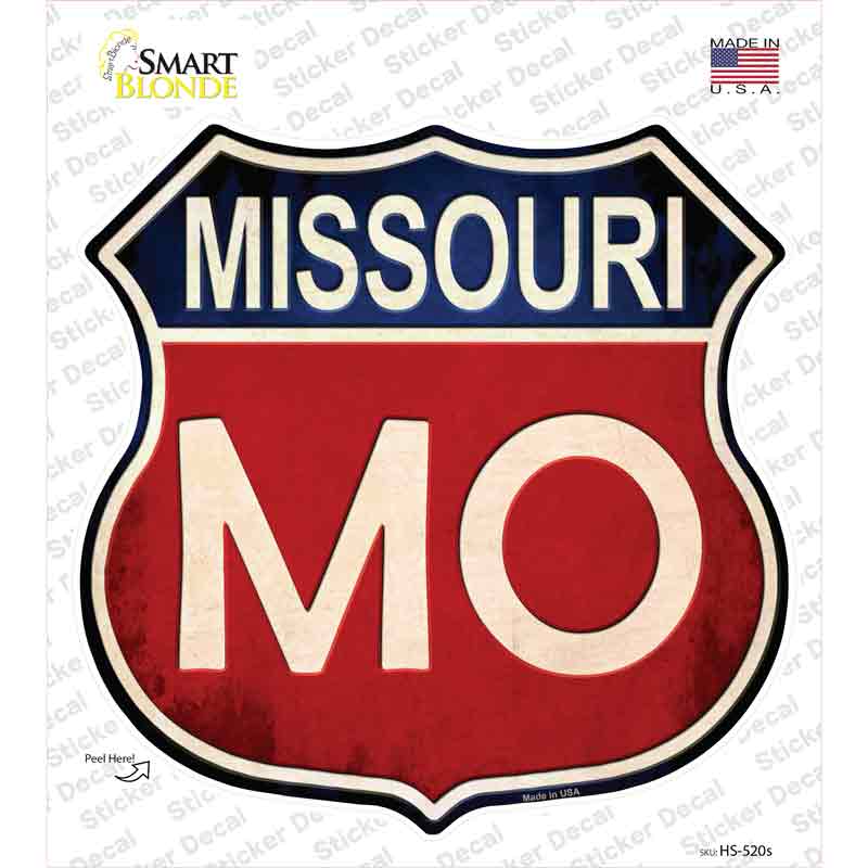 Missouri Novelty Highway Shield Sticker Decal