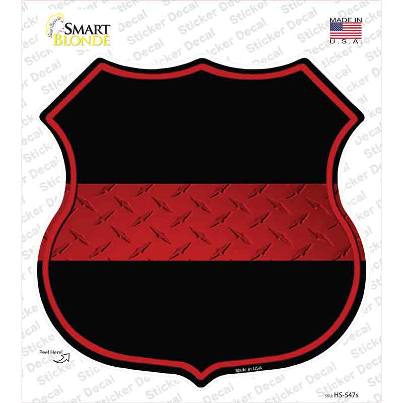 Thin Red Line Novelty Highway Shield Sticker Decal