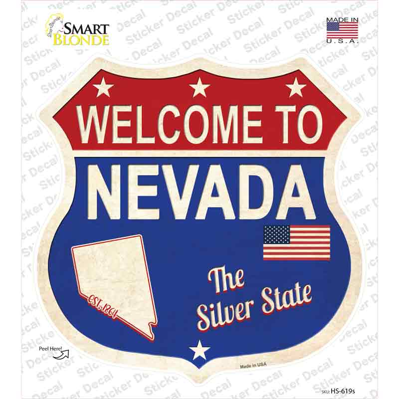 Nevada Established Novelty Highway Shield Sticker Decal