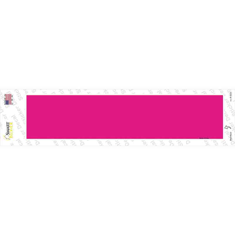 Pink Solid Blank Novelty Narrow Sticker Decal