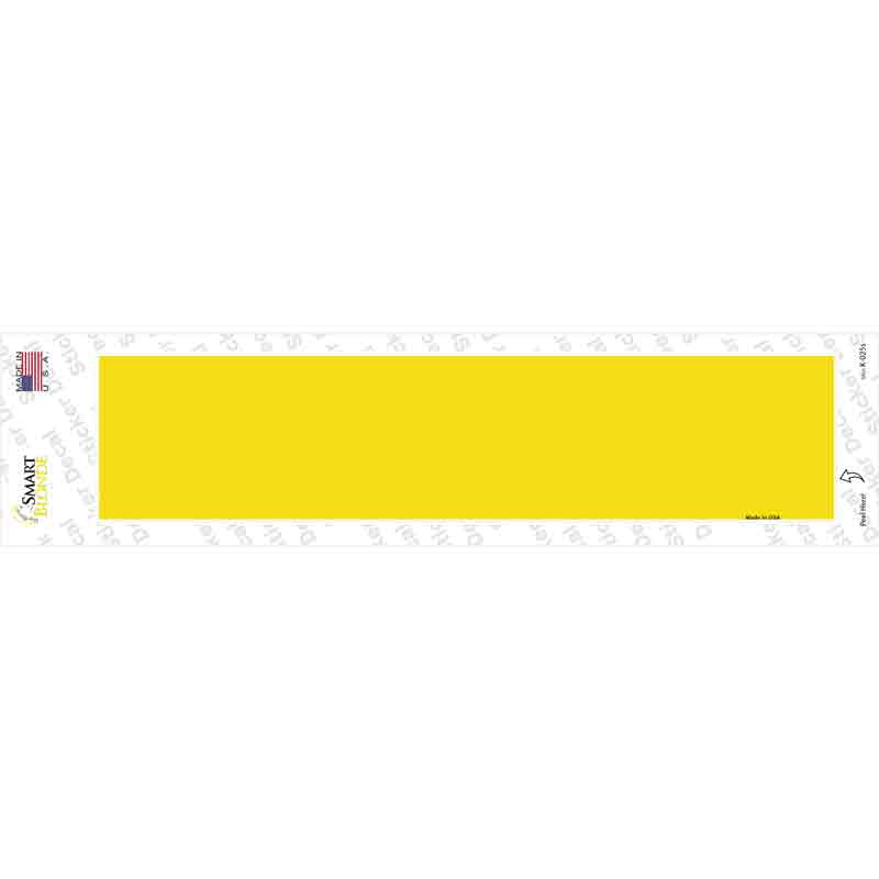 Yellow Solid Blank Novelty Narrow Sticker Decal