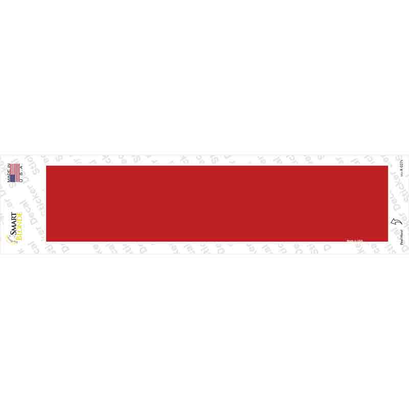 Red Solid Blank Novelty Narrow Sticker Decal