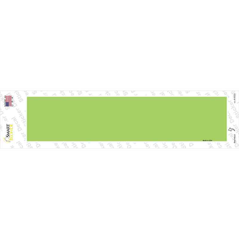 Lime Green Solid Blank Novelty Narrow Sticker Decal