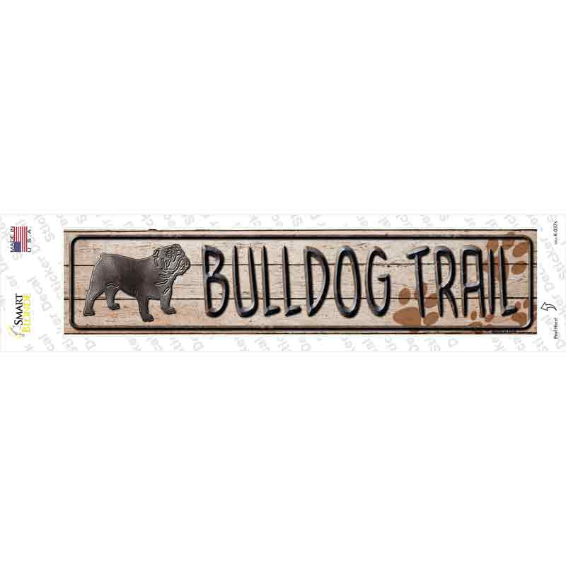 Bulldog Trail Novelty Narrow Sticker Decal