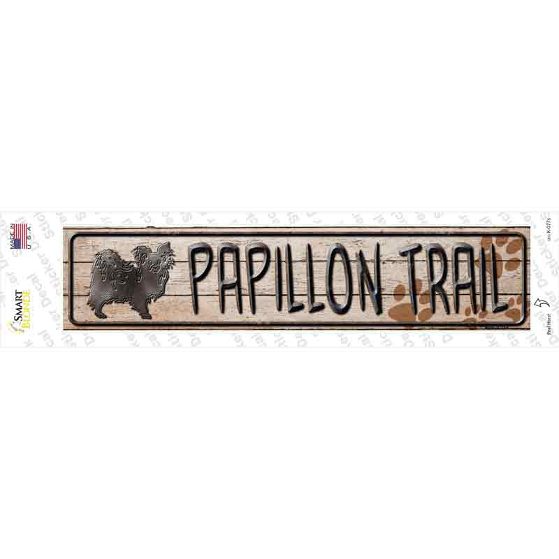 Papillon Trail Novelty Narrow Sticker Decal