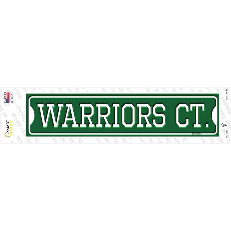 Warriors Ct Novelty Narrow Sticker Decal