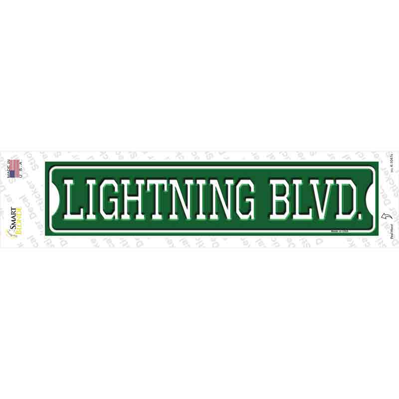 Lightning Blvd Novelty Narrow Sticker Decal