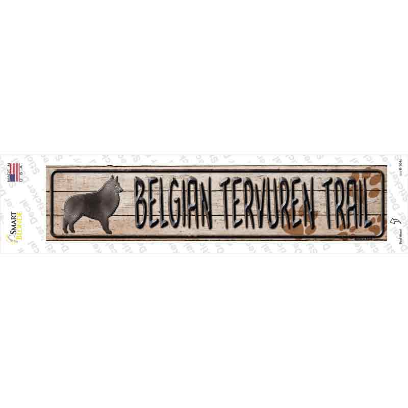 Belgian Tervuren Trail Novelty Narrow Sticker Decal