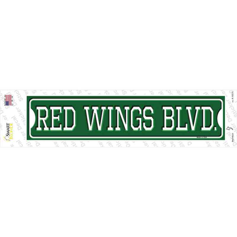 Red Wings Blvd Novelty Narrow Sticker Decal