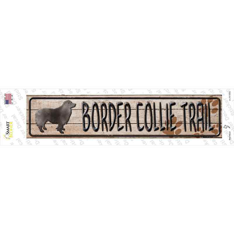 Border Collie Trail Novelty Narrow Sticker Decal