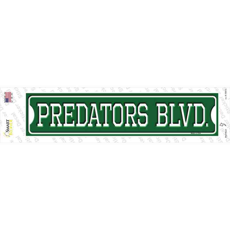 Predators Blvd Novelty Narrow Sticker Decal