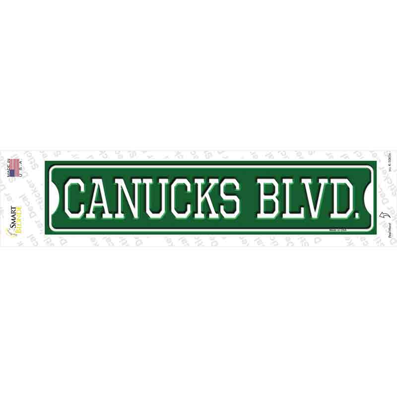 Canucks Blvd Novelty Narrow Sticker Decal