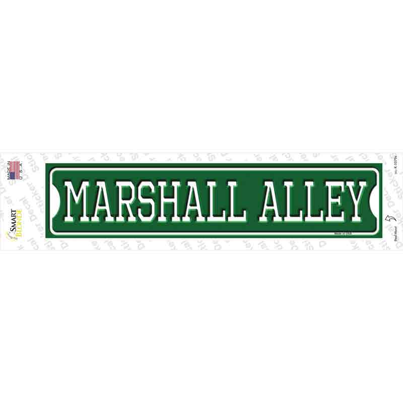Marshall Alley Novelty Narrow Sticker Decal